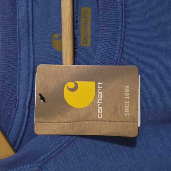Carhartt Men's Classic Blue Short Sleeve Tee - Picture 6 of 6
